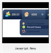 Javascript Dropdown Menu Builder Glassy Navigation Buttons