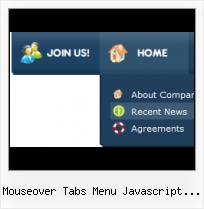 Javascript Example Drop Down Menu Tab Rollover Arrow Button