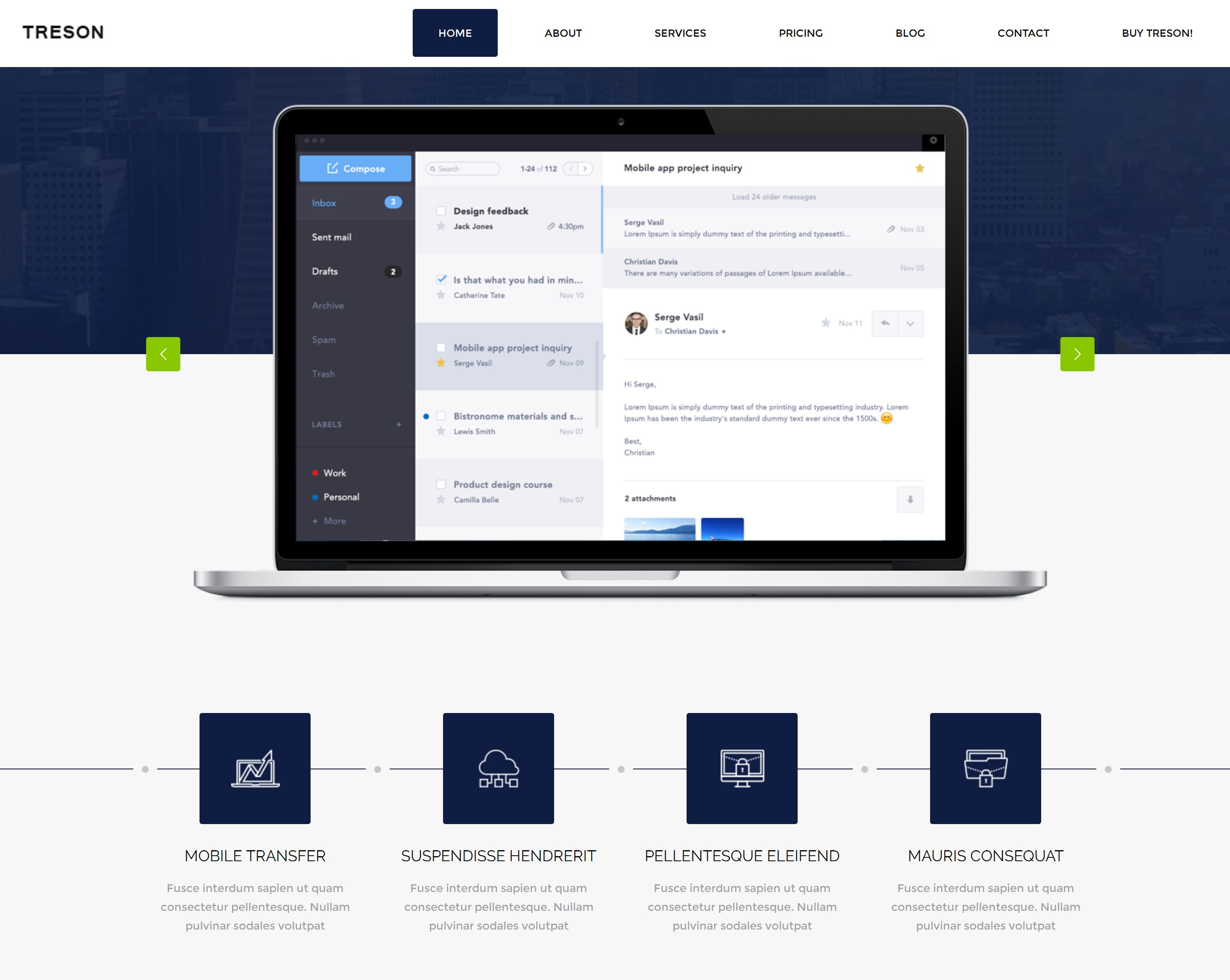 Responsive Bootstrap Parallax Theme