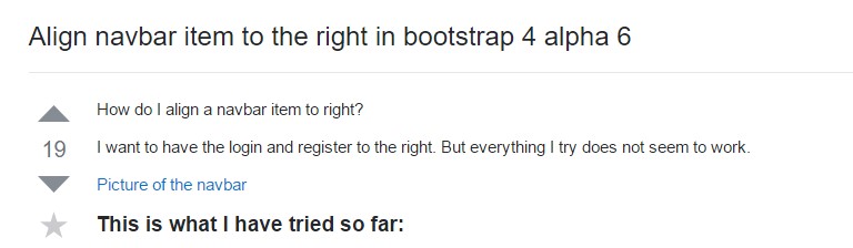 Align navbar item to the right  inside Bootstrap 4 alpha 6