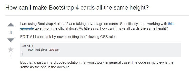Insights on  precisely how can we  create Bootstrap 4 cards  all the same  height?