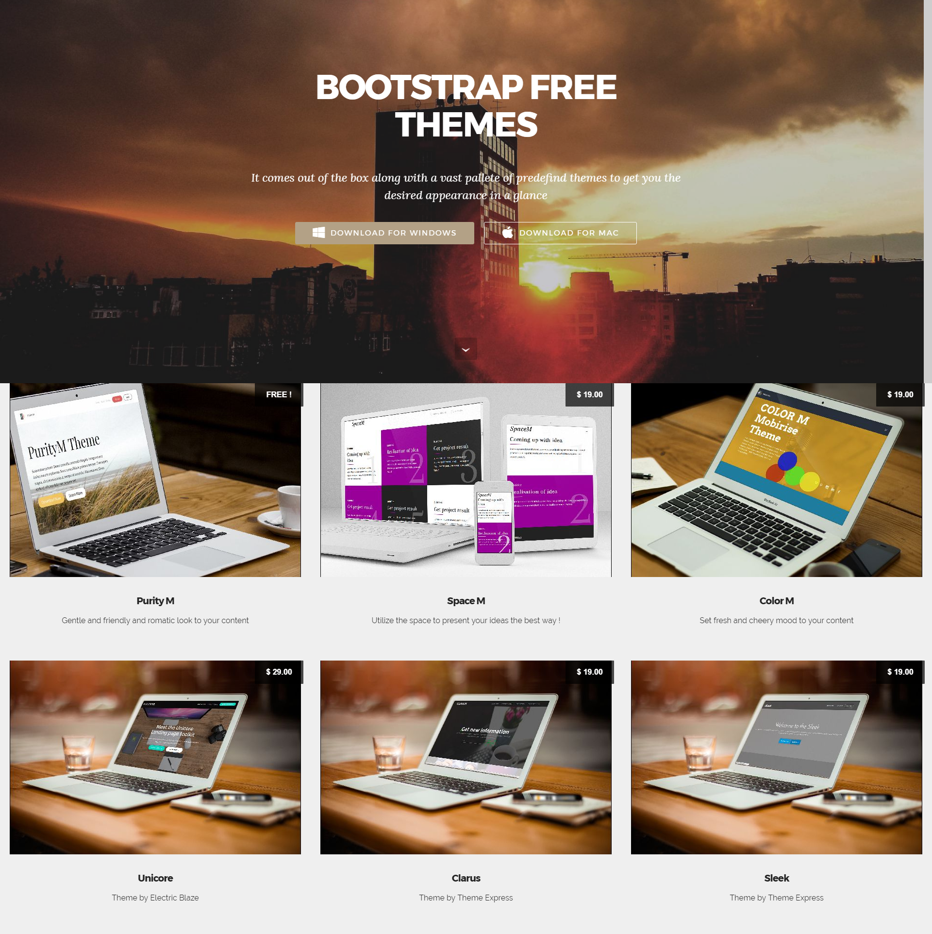 Free Download Bootstrap Mobile-friendly Templates