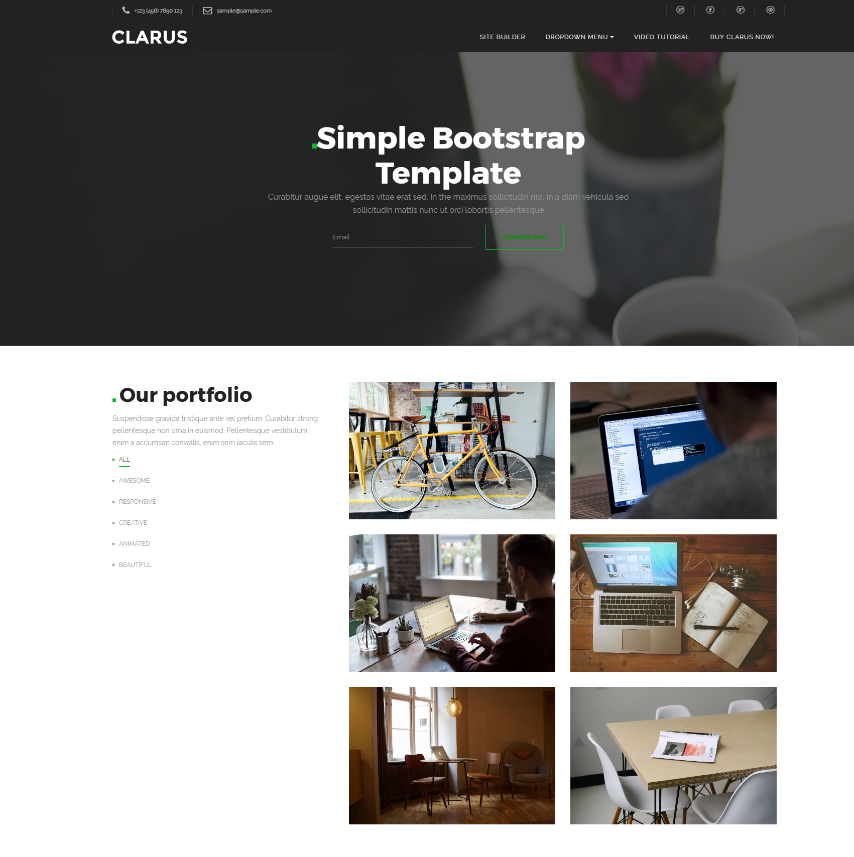 Responsive Bootstrap Simple Templates