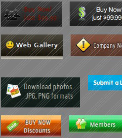 XP Web Buttons Transparent Javascript Horizontal Flyout Menu